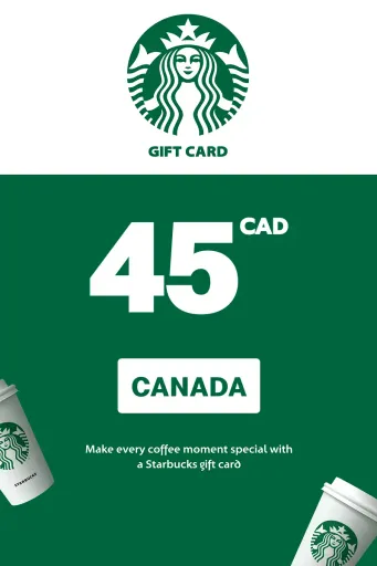Starbucks 45 CAD Gift Card (Canada) - Digital Key