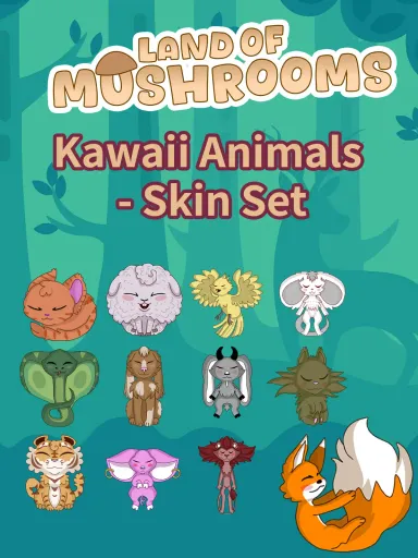 Kawaii Animals - Skin Set - Land of Mushrooms DLC (Global) (PC / Mac / Linux) - Steam - Digital Key