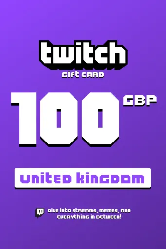 Twitch 100 GBP Gift Card (United Kingdom) - Digital Key