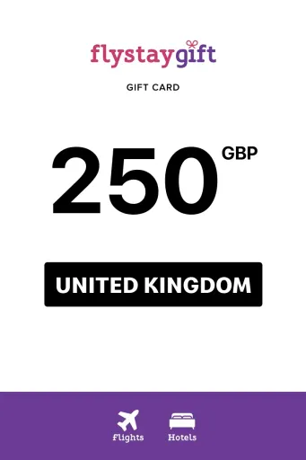 Flystay Gift 250 GBP Gift Card (United Kingdom) - Digital Key