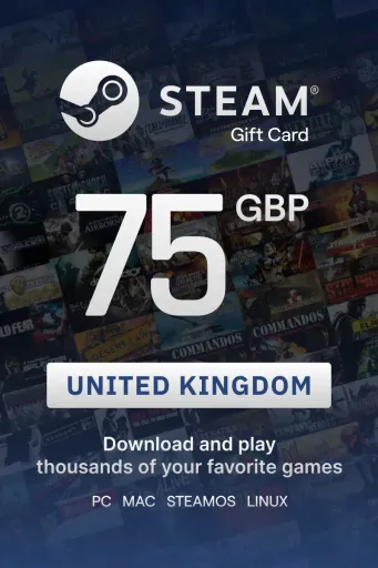 Steam Wallet 75 GBP Gift Card (United Kingdom) - Digital Key