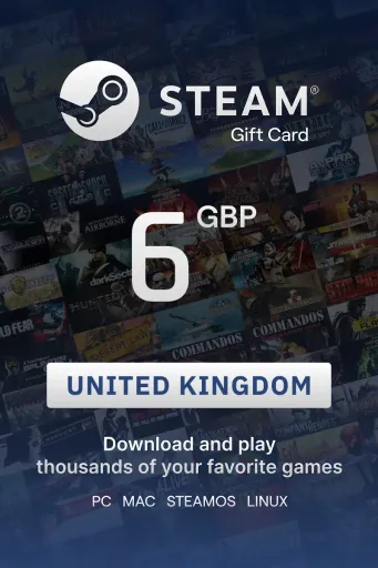 Steam Wallet 6 GBP Gift Card (United Kingdom) - Digital Key