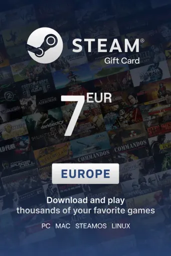 Steam Wallet 7 EUR Gift Card (Europe) - Digital Key