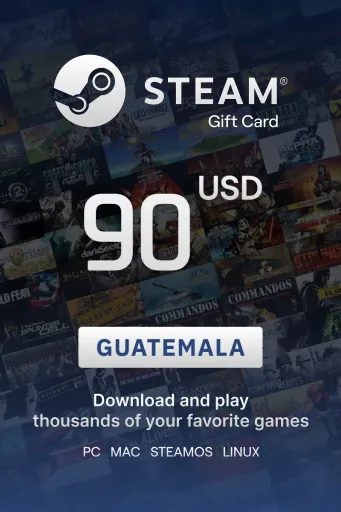 Steam Wallet 90 USD Gift Card (Guatemala) - Digital Key