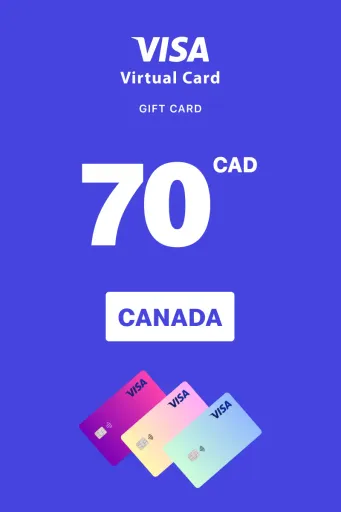 Virtual Visa 70 CAD Gift Card (Canada) - Digital Key