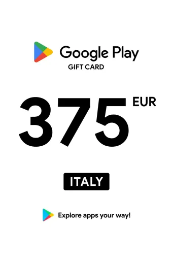 Google Play 375 EUR Gift Card (Italy) - Digital Key