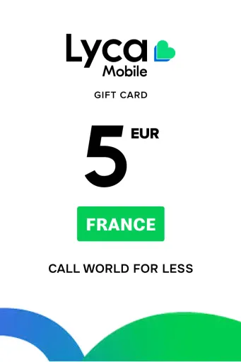 Lycamobile 5 EUR Gift Card (France) - Digital Key