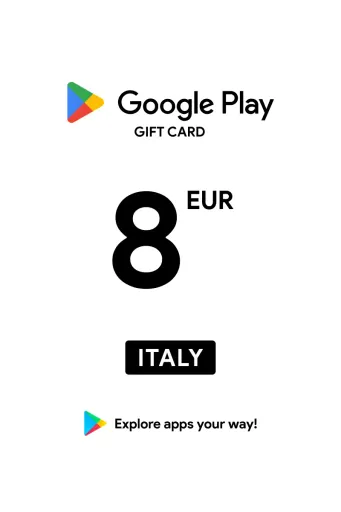 Google Play 8 EUR Gift Card (Italy) - Digital Key