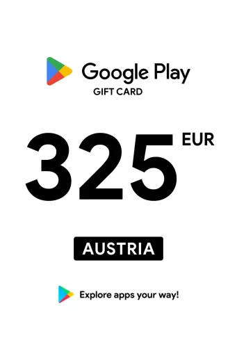 Google Play 325 EUR Gift Card (Austria) - Digital Key