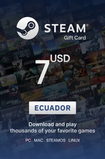 Steam Wallet 7 USD Gift Card (Ecuador) - Digital Key