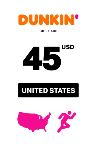 Dunkin 45 USD Gift Card (United States) - Digital Key