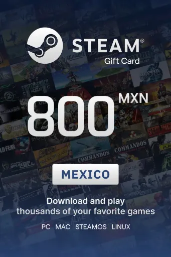 Steam Wallet 800 MXN Gift Card (Mexico) - Digital Key