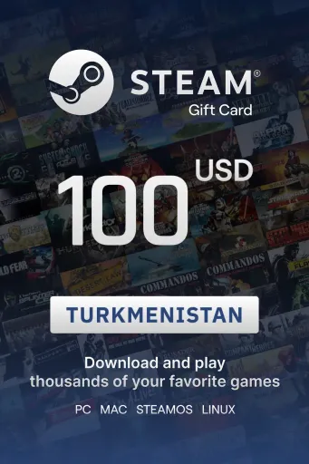Steam Wallet 100 USD Gift Card (Turkmenistan) - Digital Key