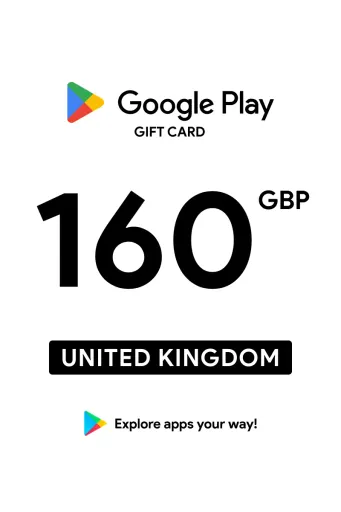 Google Play 160 GBP Gift Card (United Kingdom) - Digital Key