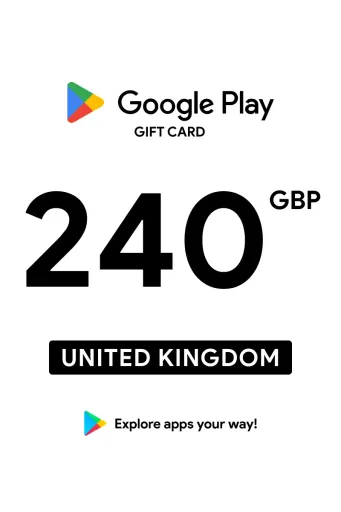 Google Play 240 GBP Gift Card (United Kingdom) - Digital Key