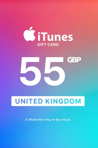 Apple iTunes 55 GBP Gift Card (United Kingdom) - Digital Key