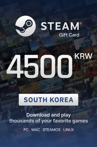 Steam Wallet 4500 KRW Gift Card (South Korea) - Digital key