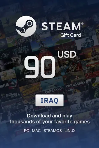 Steam Wallet 90 USD Gift card (Iraq) - Digital Key