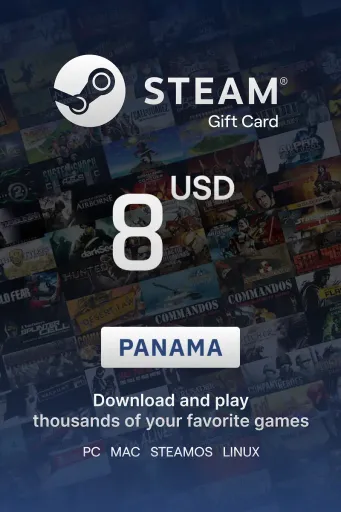 Steam Wallet 8 USD Gift Card (Panama) - Digital Key