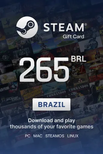 Steam Wallet 265 BRL Gift Card (Brazil) - Digital Key