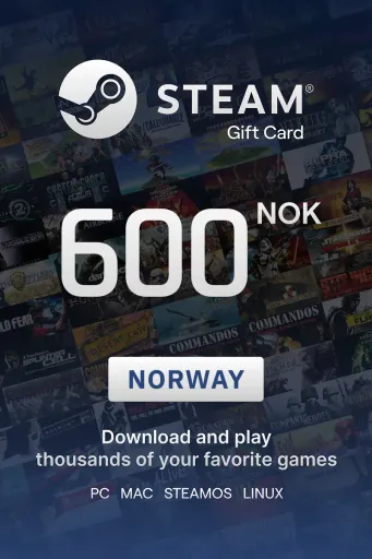 Steam Wallet 600 NOK Gift Card (Norway) - Digital Key