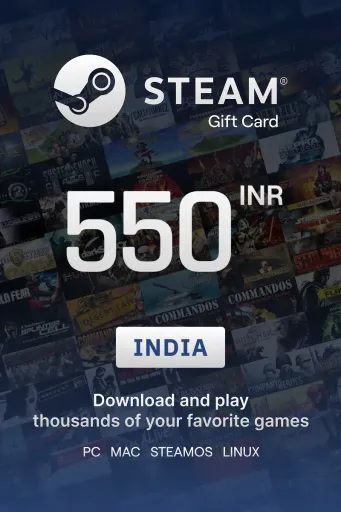Steam Wallet 550 INR Gift Card (India) - Digital Key
