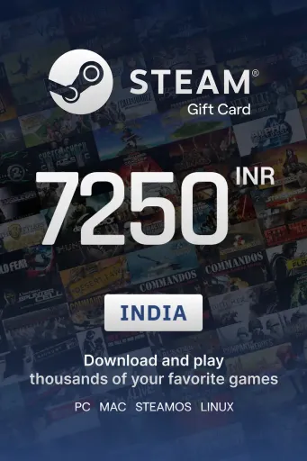 Steam Wallet 7250 INR Gift Card (India) - Digital Key