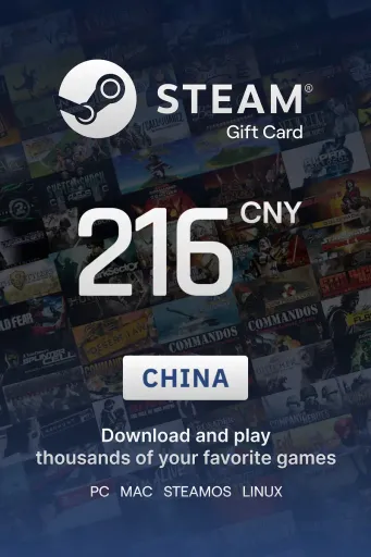 Steam Wallet 216 CNY Gift Card (China) - Digital Key