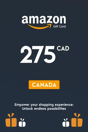 Amazon 275 CAD Gift Card (Canada) - Digital Key