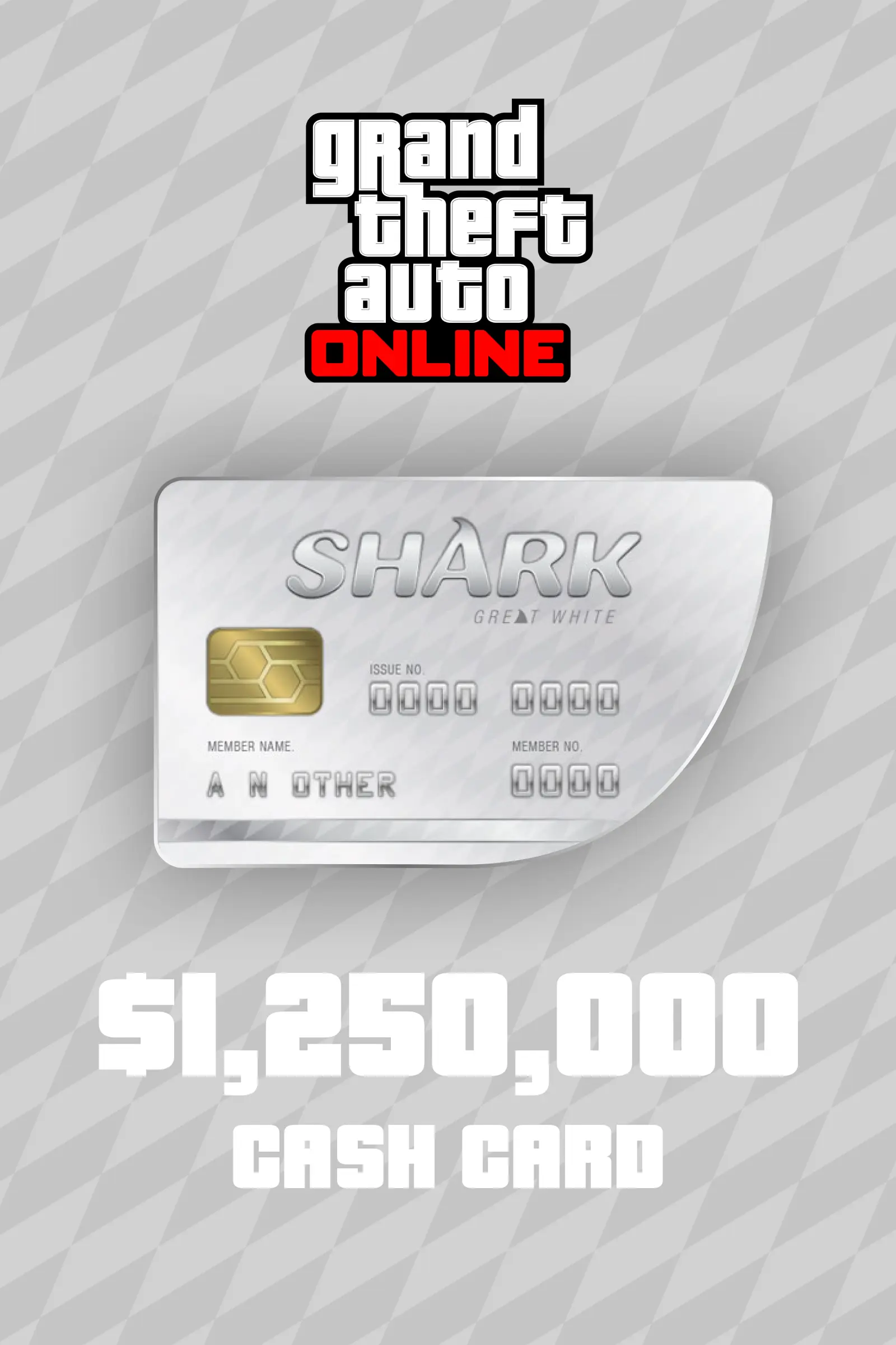 Grand Theft Auto Online: Great White Shark Cash Card $1,250,000 (PC) - Rockstar - Digital Code