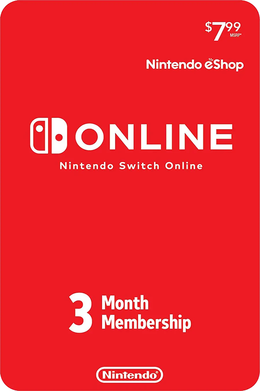 Nintendo Switch Online 3 Months Individual Membership (US) - Digital Code