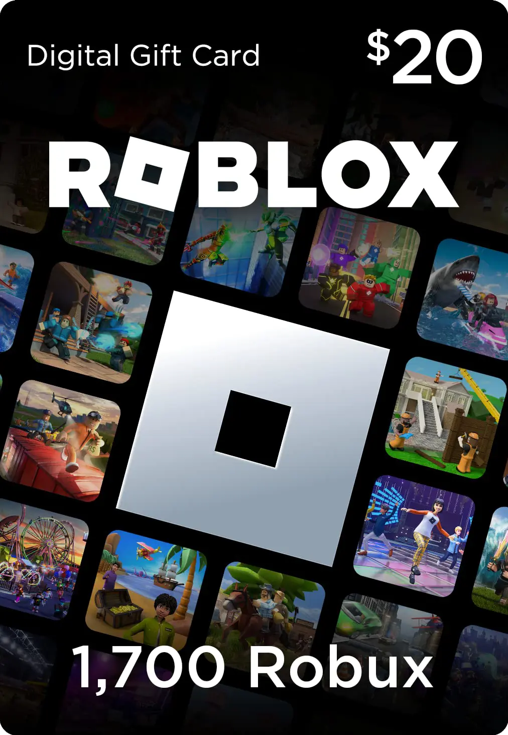 Cùng mua gift card Roblox 20$ (Mỹ) để có ngay 1700 Robux và mã số kỹ thuật số. Sẵn sàng trải nghiệm sự đa dạng của thế giới giải trí vô tận trên Roblox không?