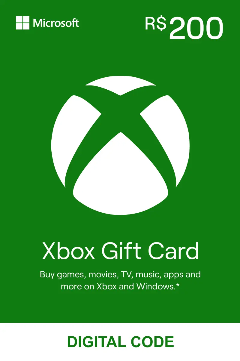 Xbox R$200 BRL Gift Card (BR) - Digital Code