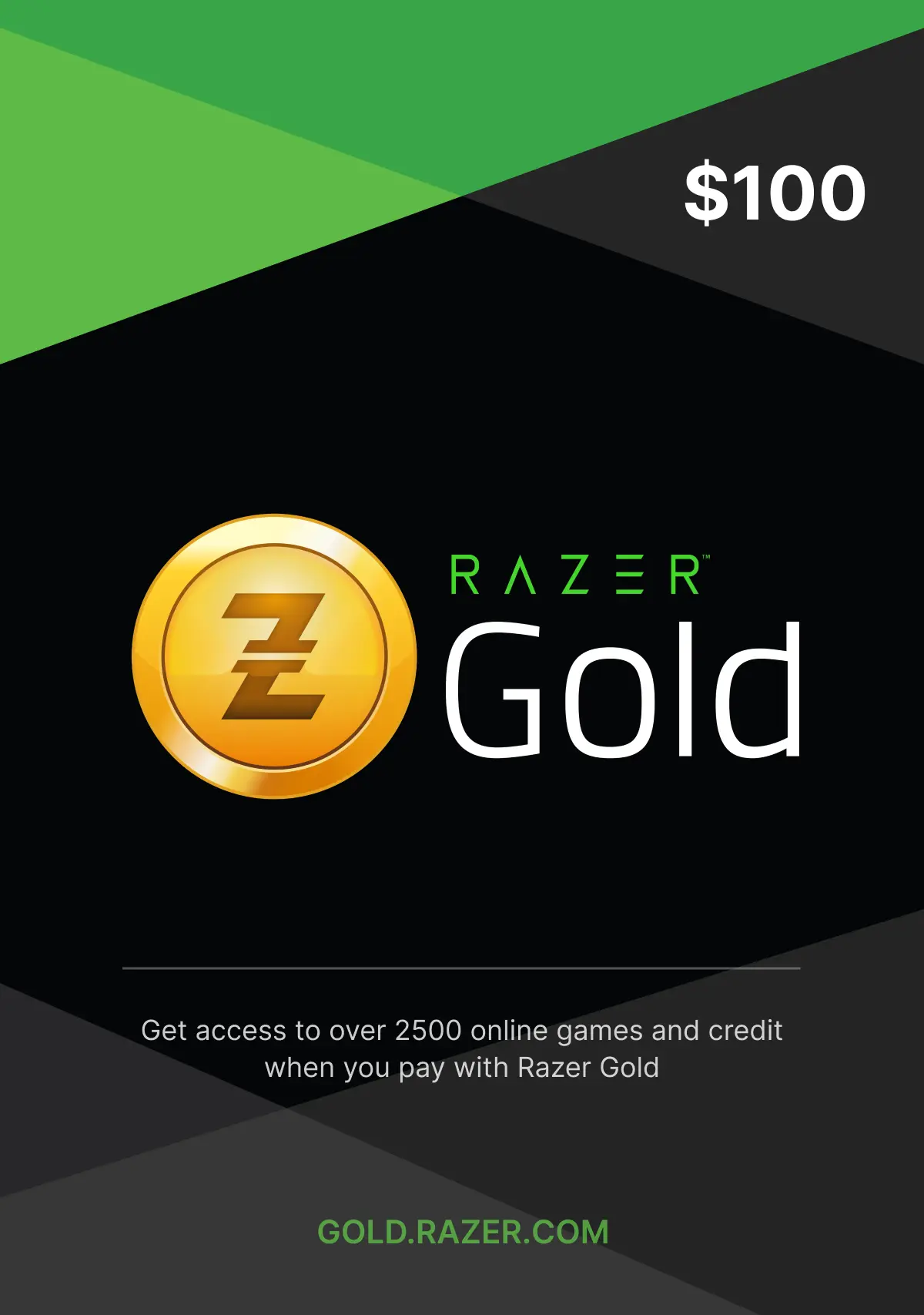 Razer Gold $100 USD Gift Card - Digital Code