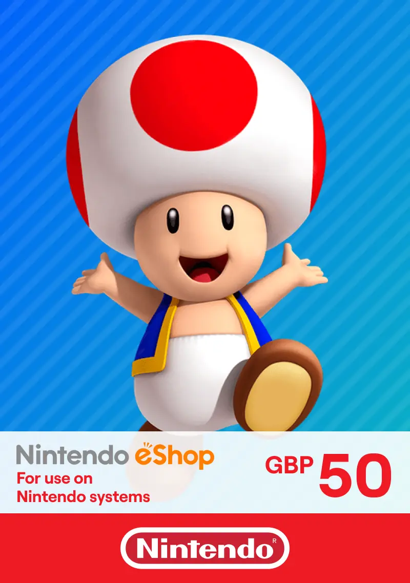 Nintendo eShop £50 GBP Gift Card (UK) - Digital Code