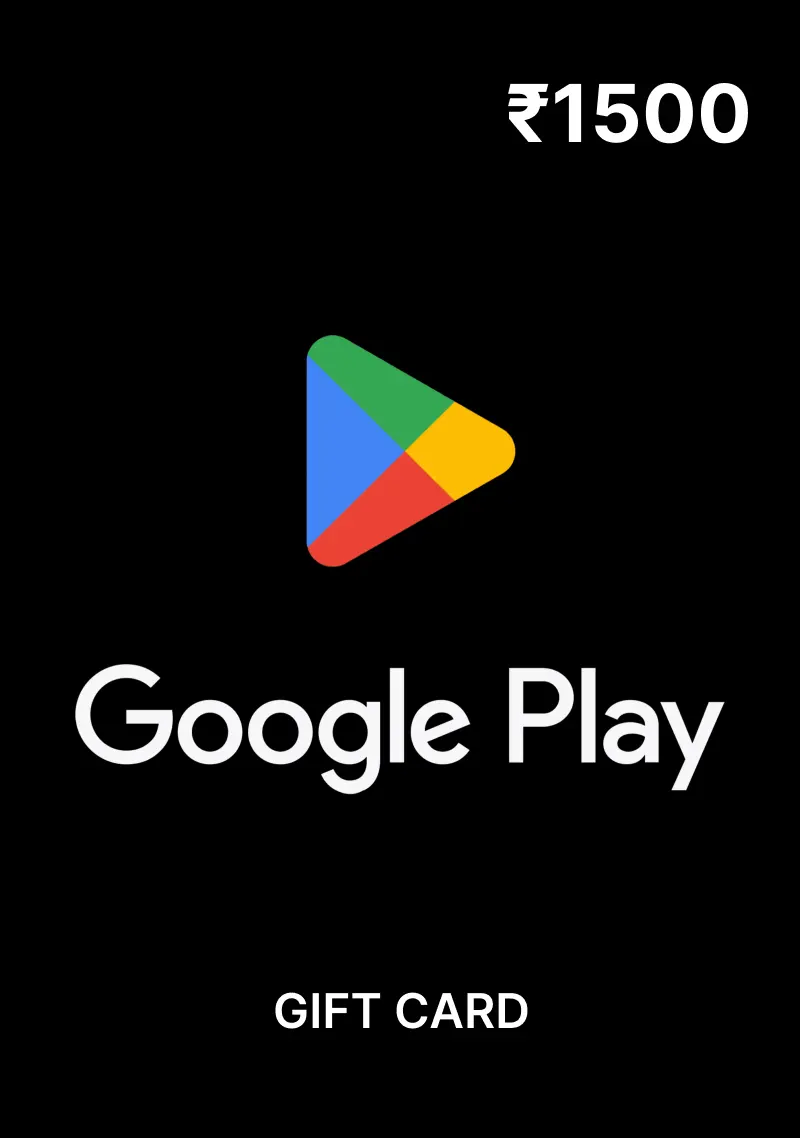 Google Play ₹1500 INR Gift Card (IN) - Digital Code