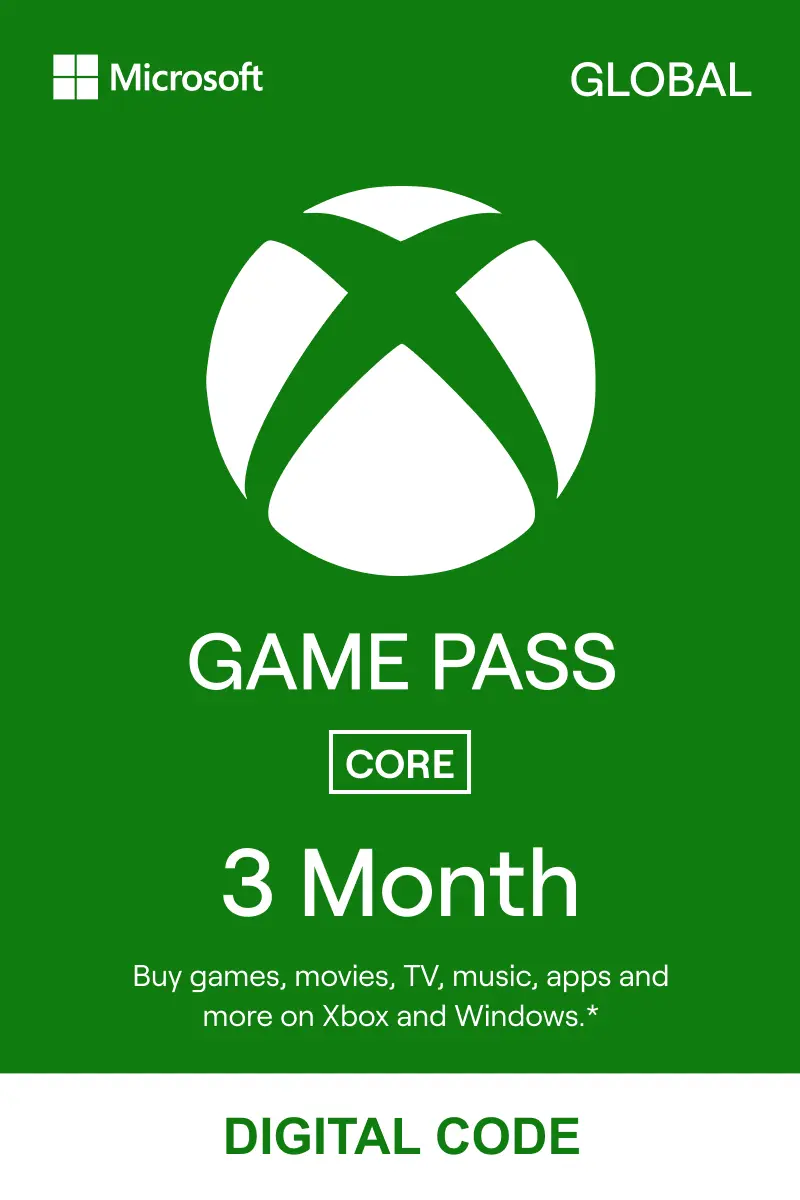 Xbox Game Pass Core 3 Months - Xbox Live - Digital Code