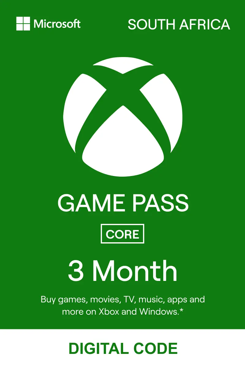 Xbox Game Pass Core 3 Months (ZA) - Xbox Live - Digital Code