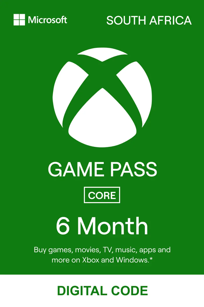 Xbox Game Pass Core 6 Months (ZA) - Xbox Live - Digital Code