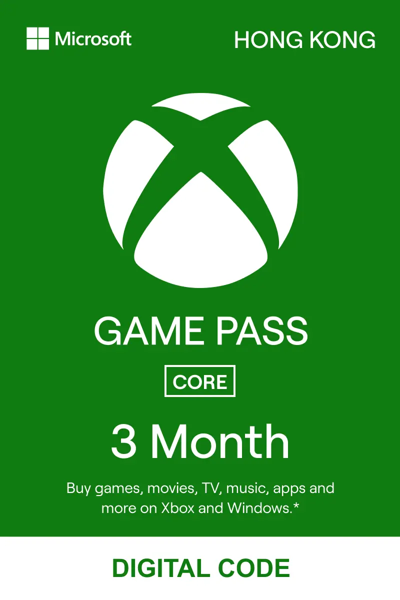 Xbox Game Pass Core 3 Months (HK) - Xbox Live - Digital Code