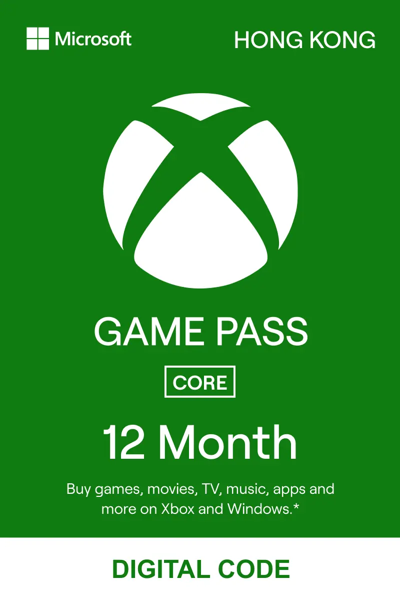 Xbox Game Pass Core 12 Months (HK) - Xbox Live - Digital Code