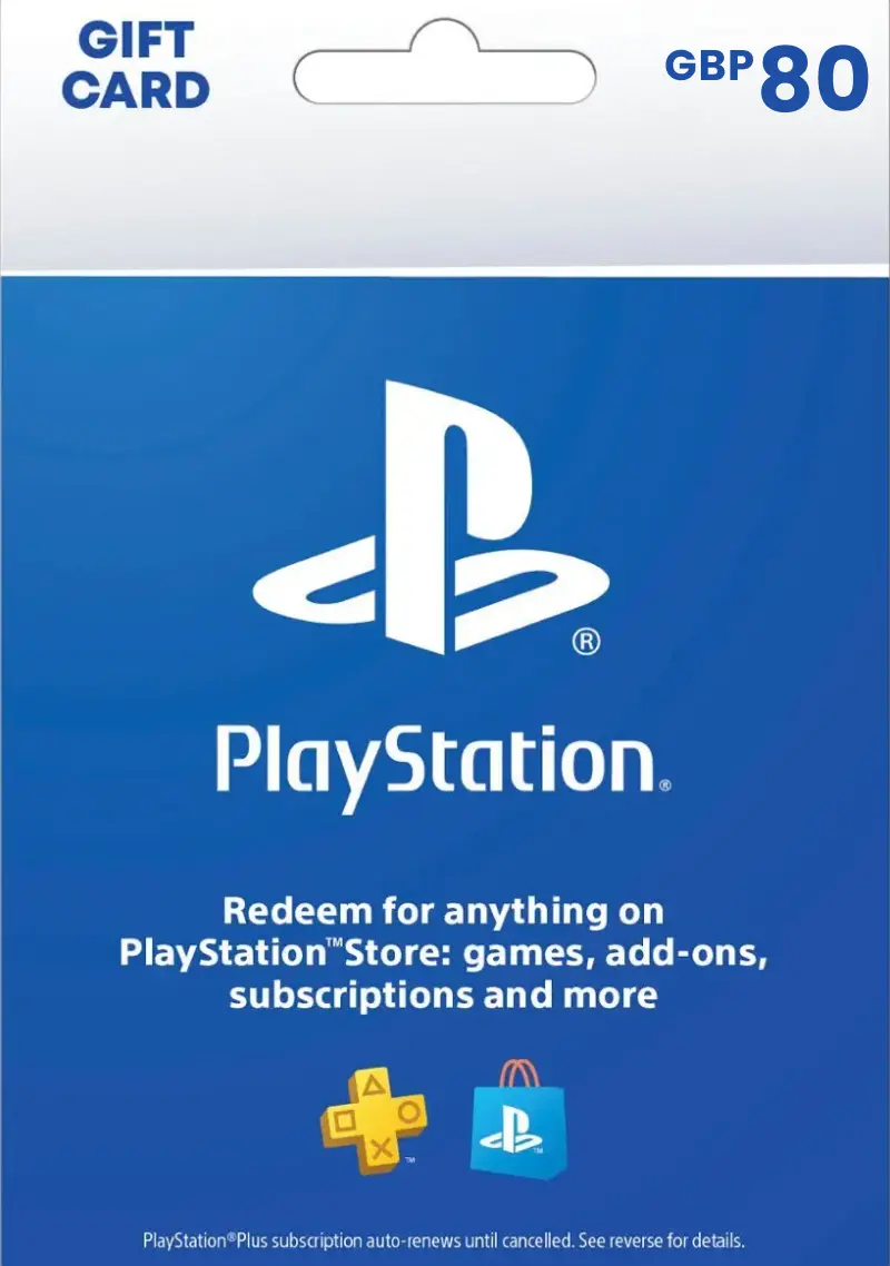 PlayStation Store £80 GBP Gift Card (UK) - Digital Code