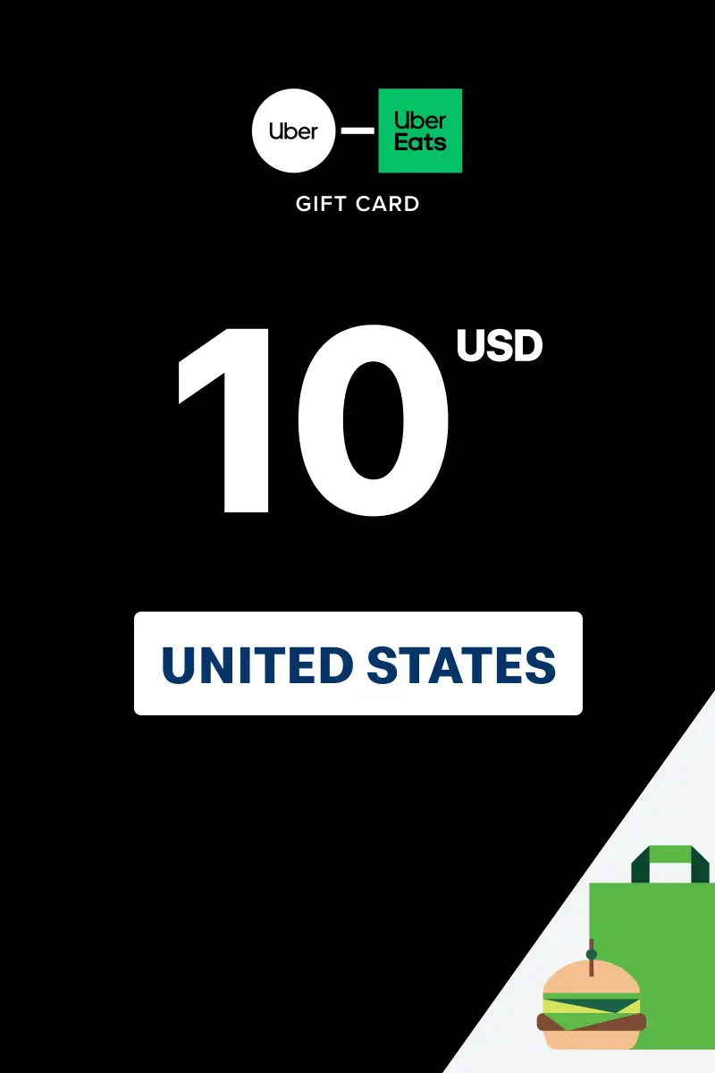 Uber Rides and Uber Eats 10 USD Gift Card (United States) - Digital Key