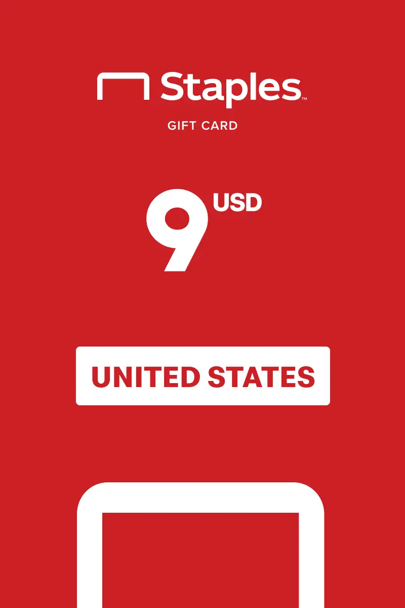 Staples 9 USD Gift Card (United States) - Digital Key