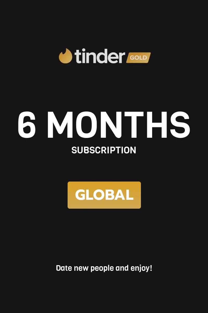 Tinder Gold 6 Months Subscription (Global) - Digital Key