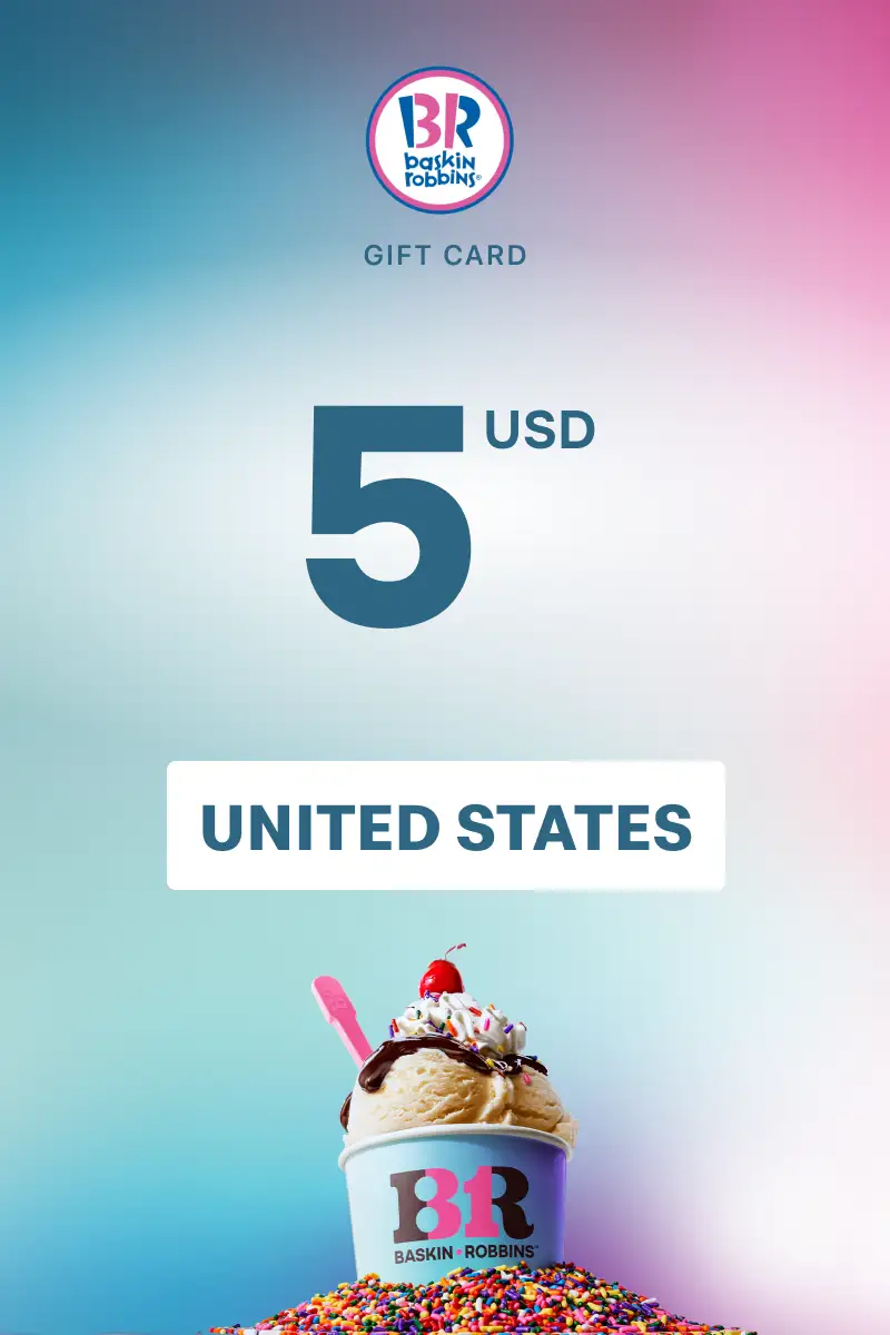 Baskin Robbins 5 USD Gift Card (United States) - Digital Key