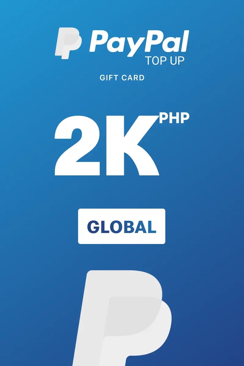 PayPal Instant Top Up 2000 PHP Gift Card (Global) - Digital Key
