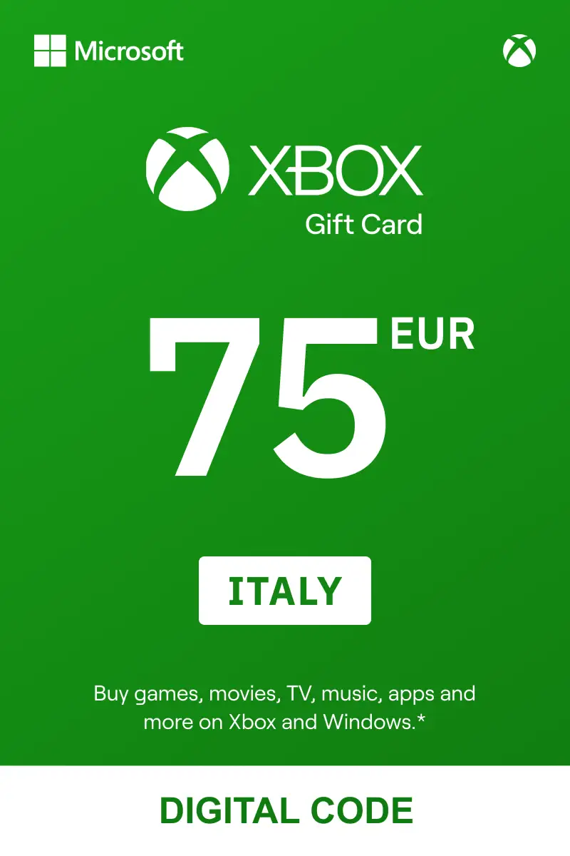 Xbox 75 EUR Gift Card (Italy) - Digital Key