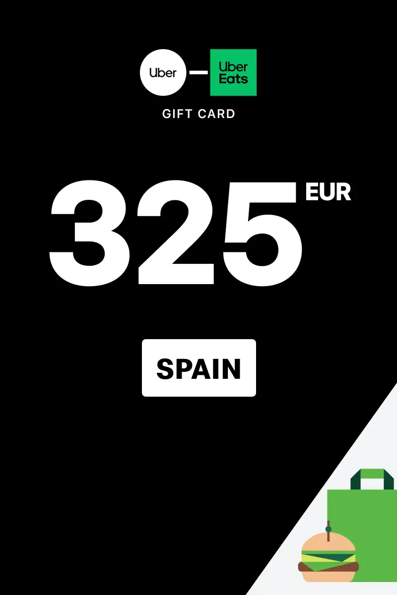 Uber Rides and Uber Eats 325 EUR Gift Card (Spain) - Digital Key