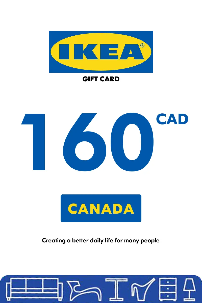 IKEA 160 CAD Gift Card (Canada) - Digital Key